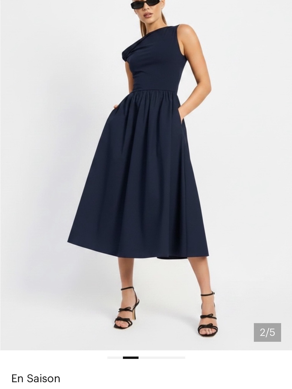 En Saison burgundy Sleeveless Midi Dress